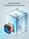 4L/6 Can Skincare Mini Fridge with Dimmable LED Mirror, Cooler & Warmer Fridge for Bedroom, Cosmetics, Office, Dorm &