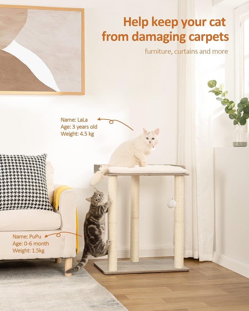 Modern Cat Tree for Large Cats, Full Sisal Cat Scratching Post