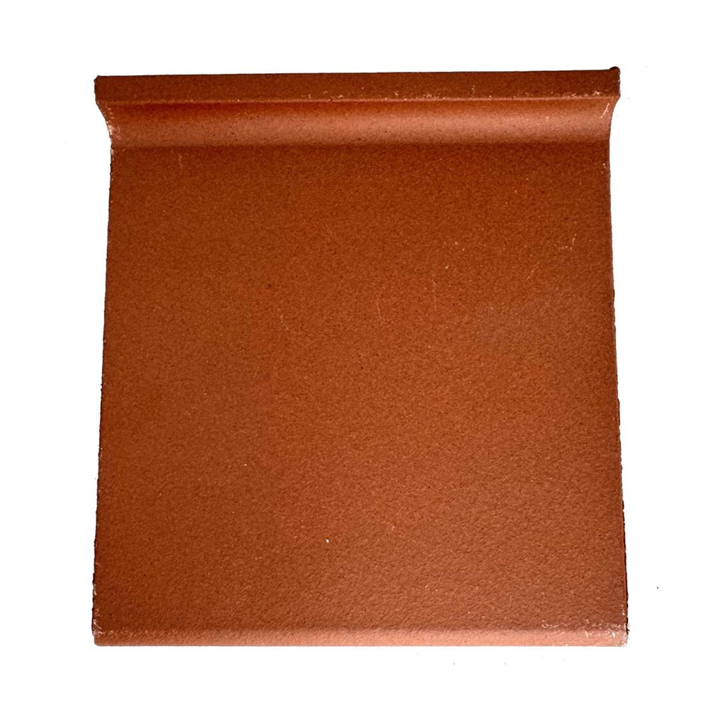 6x6 Colonial Red Quarry Cove Base Tile, Matte Non-Slip Ceramic for Sanitary Wall-to-Floor Edge, Indoor & Outdoor