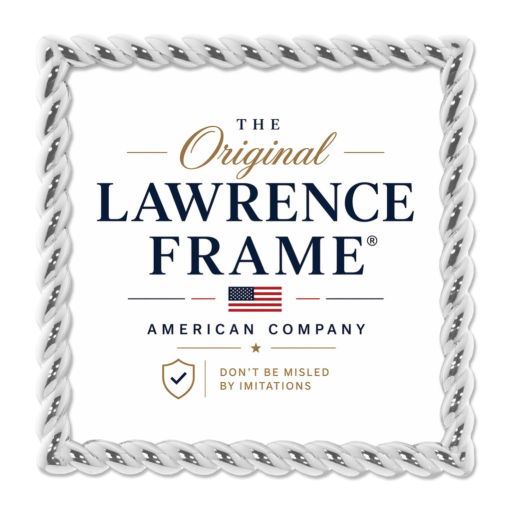 Metal Frame, Rope Design, Silver, 4x4 Square