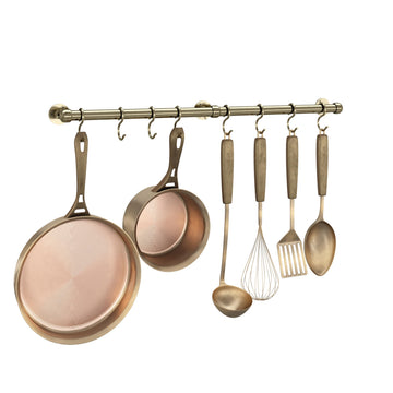 Stainless Steel Hanging Pot Rack Hanger: 23.7 Inch Pot and Pan Hanger Wall Mounted Hanging Pot Bar Rack Heavy Duty