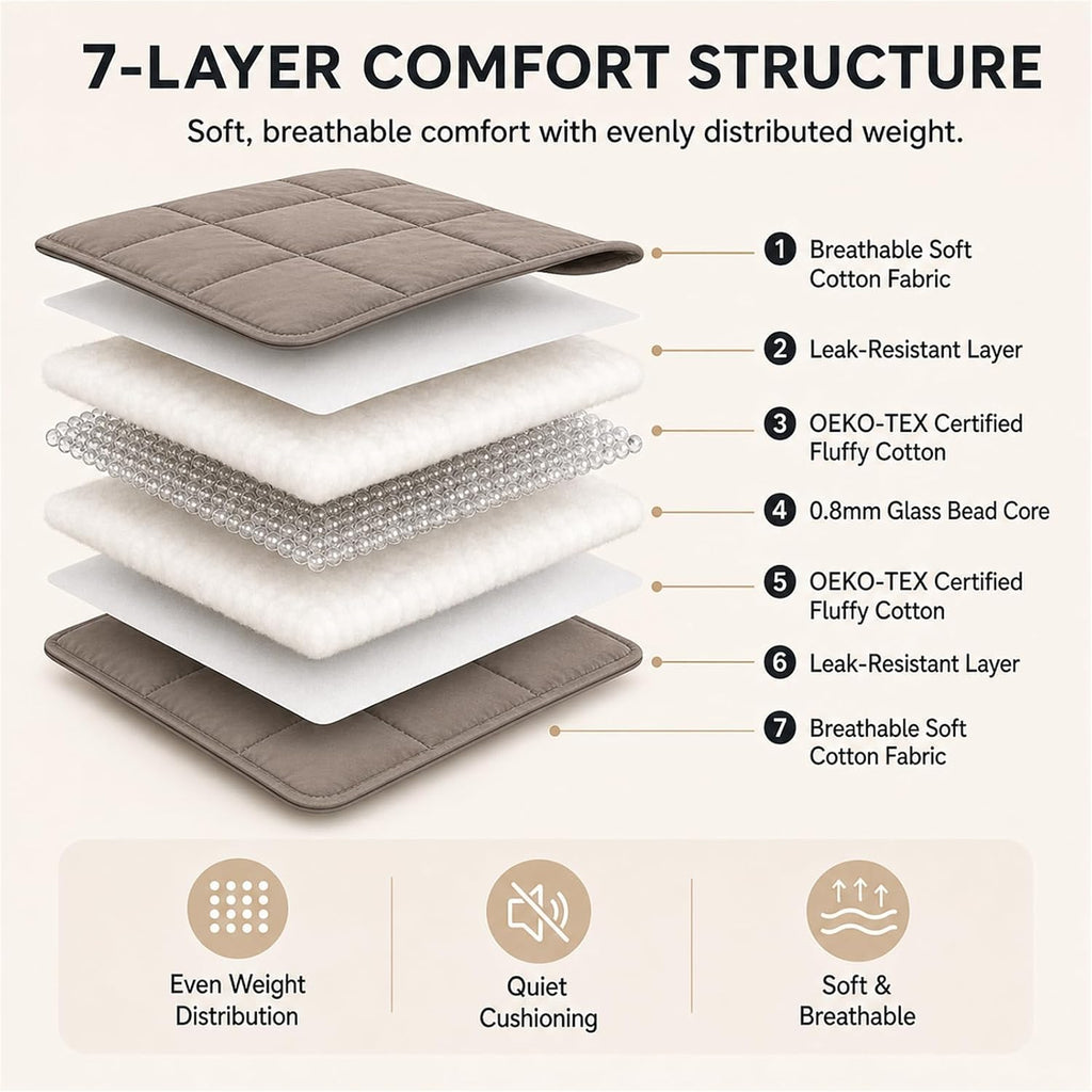 Cooling Weighted Blanket for Adults 15 lbs, 48"x72" Twin Size Heavy Blanket for Sleeping, Soft Breathable Cotton with