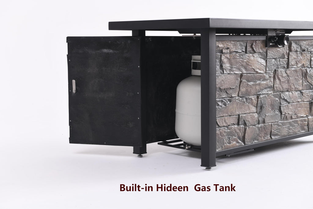 48 inch Propane Fire Pit Table with Ceramic Tile Top, 50000 BTU