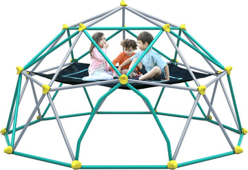 13 FT Climbing Dome with Play Canopy for Kids 3-10, Outdoor Play Equipment Supporting 1000 lbs, Anti-Rust Jungle Gym