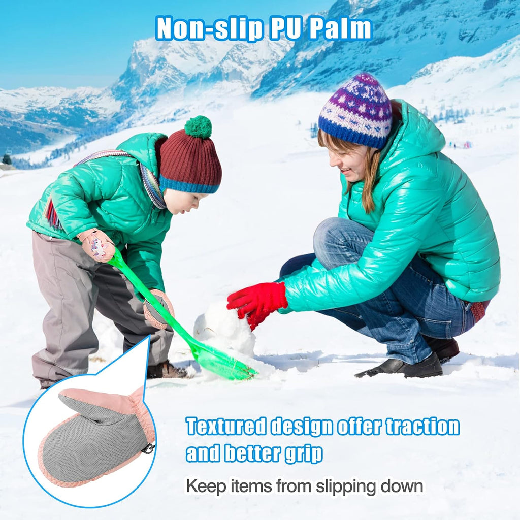 Kids Skiing Gloves, Toddler Mittens, Waterproof Mitten for Boys Girls