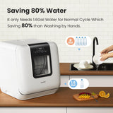 Countertop Dishwasher, Portable Dishwasher with 6L Built-in Water Tank, Mini Dishwasher with More Space Inside