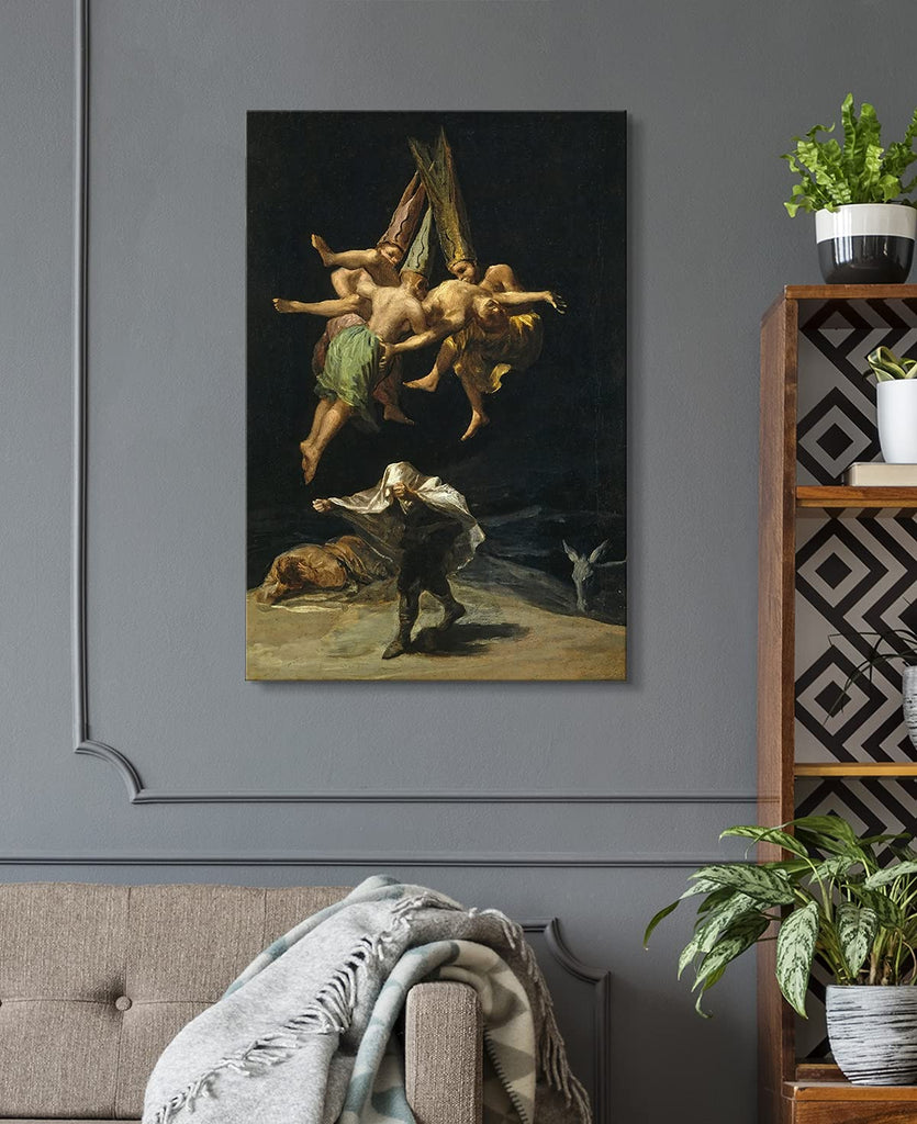Print Wall Art - Witches Flight, 1797 by Francisco Goya - 12x18 inches