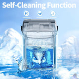 Nugget Ice Maker Countertop, 34 lbs/Day Pellet Ice Machine with Self-Cleaning, Fast Ice Ready in 10 Minutes, Portable