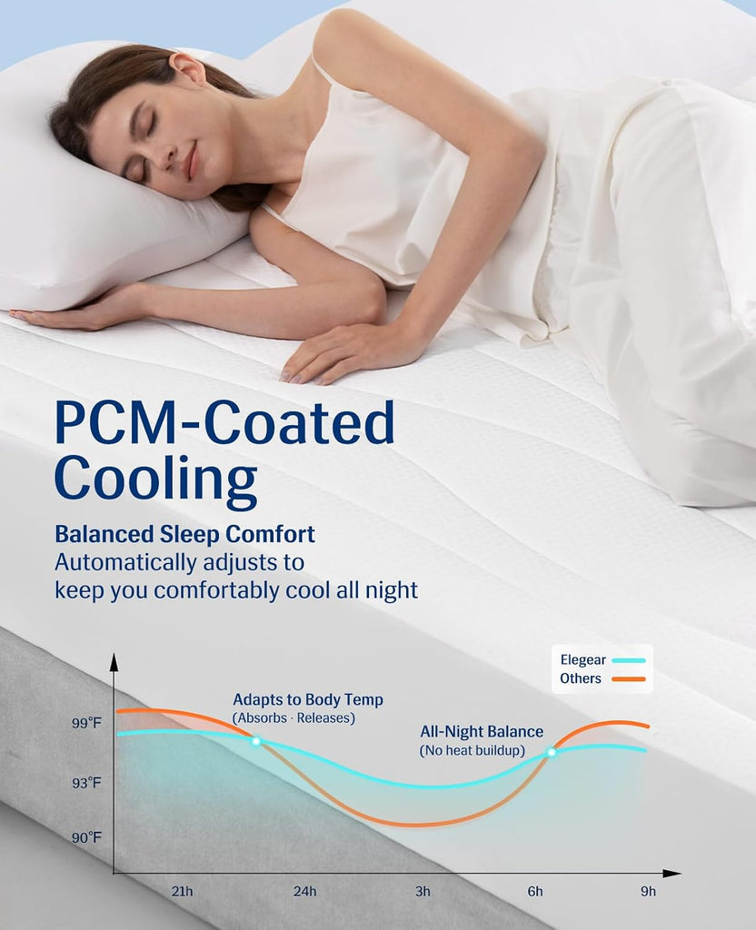 Cooling Mattress Pad King for Hot Sleepers with Arc-Chill 3.0 | PCM Cooling Mattress Topper Stay Cool All Night