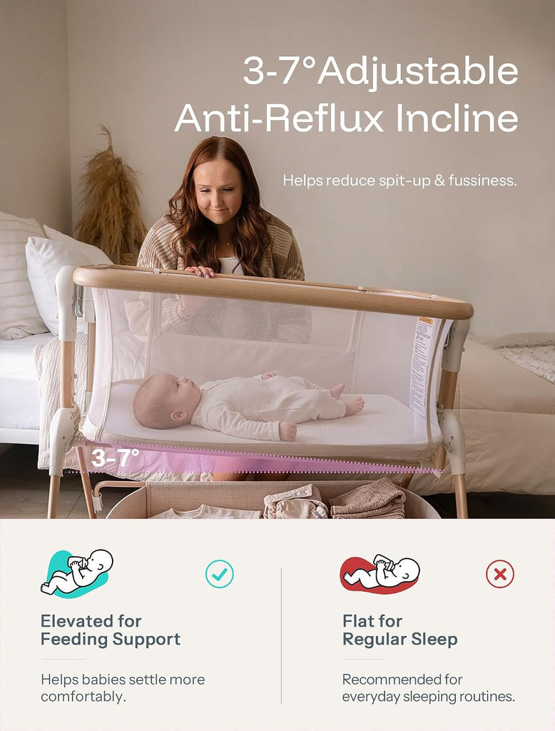 Cuddly Baby Bassinet - BSA & JPMA Certified, Ultra-Breathable and Completely Washable Mattress