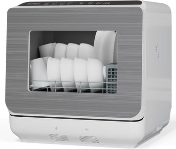 Portable Dishwasher with 152OZ Water Tank, 18" Countertop Dishwasher Machine fits up to 12" plates, 