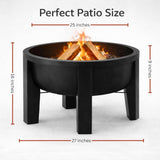 Fire Pit Surround Tabletop - Wood Burning