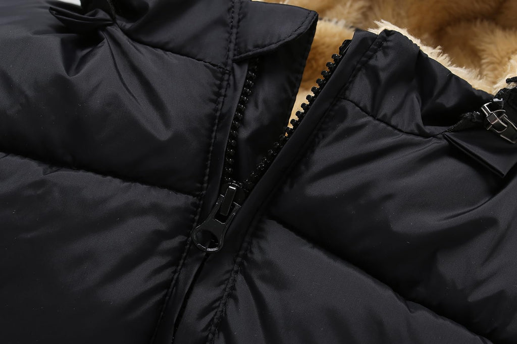 Toddler Winter Snow Puffer Down Vest Softshell Quilted Padded Sleeveless Jacket Black 120