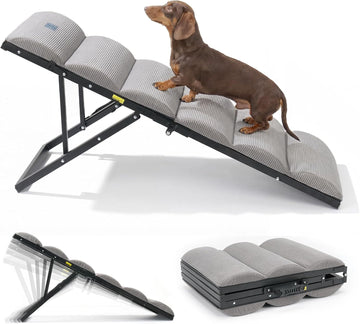 Dog Ramp for Bed Couch Small Large Dogs, Foldable Pet Ramp 17"-23''H
