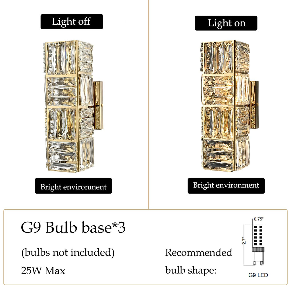 Crystal Wall Sconce Gold Sconces Wall Lighting