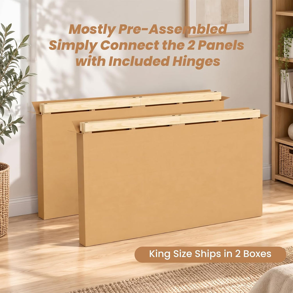 Foldable Floor Bed Frame, Solid Wood Tatami Bed Frame