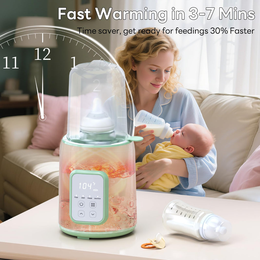 Bottle Warmer, 8-in-1 Fast Baby Bottle Warmer for Breastmilk and Formula,Milk Warmer with Accurate Temperature