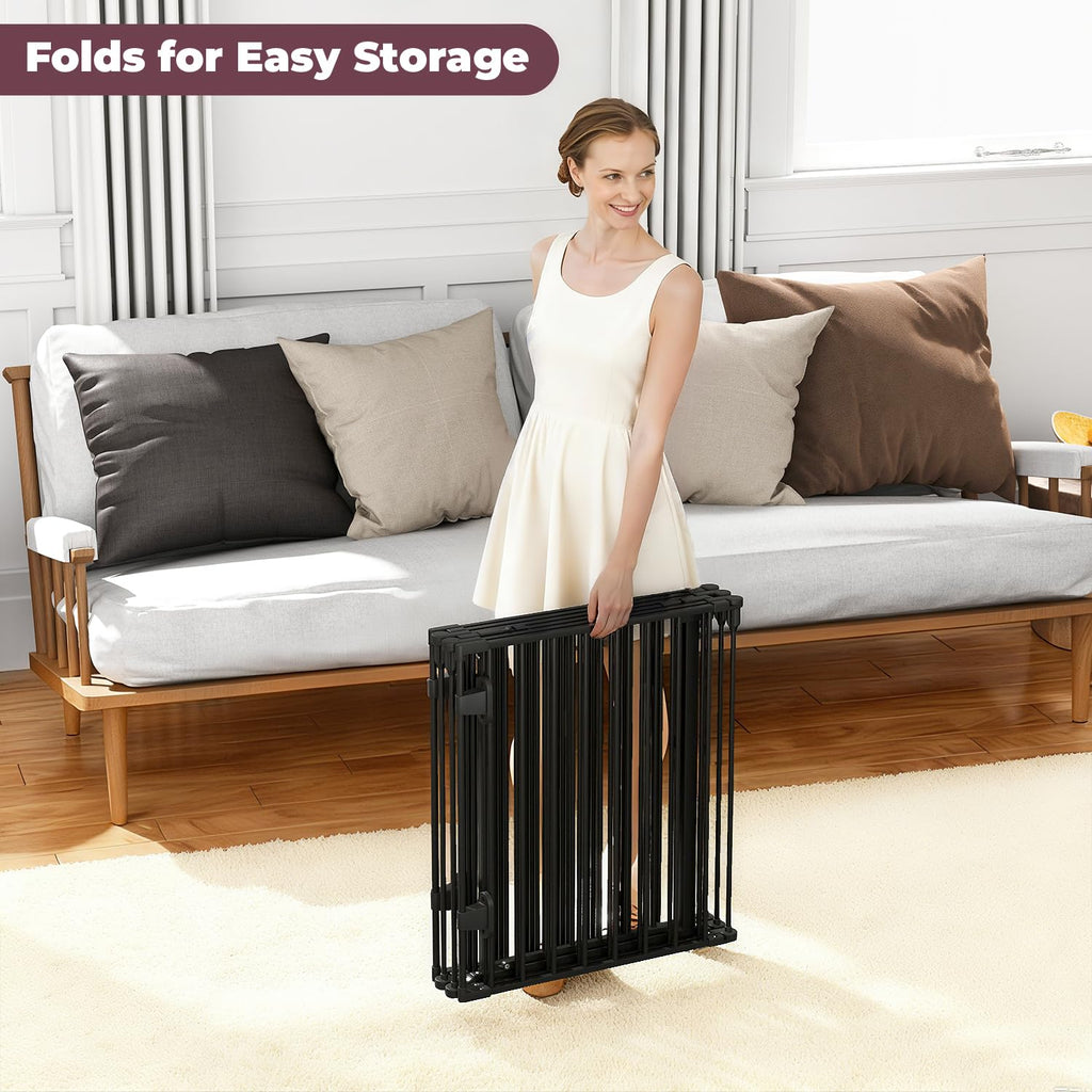 144" Extra Wide Baby Gate with Door, Configurable Baby Fence