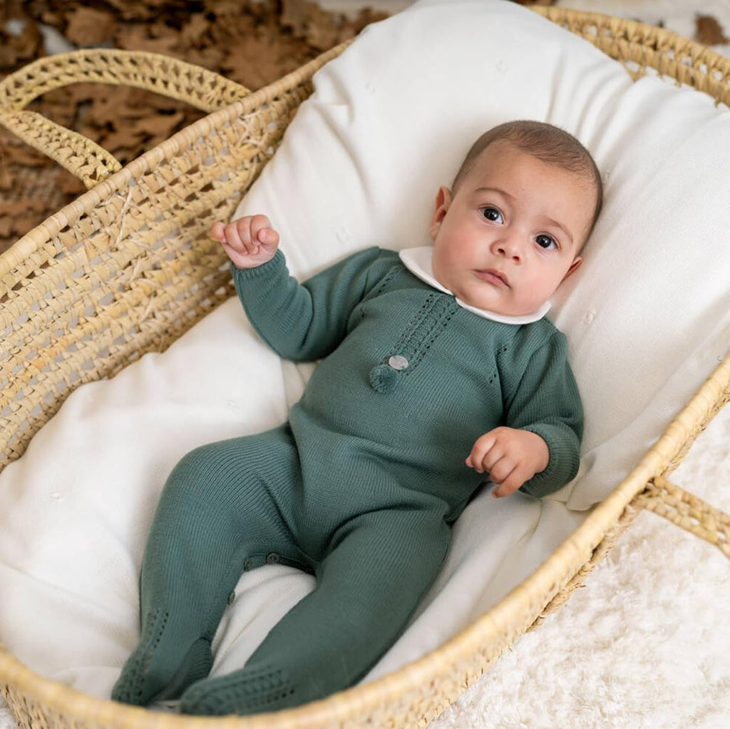Baby Infant Boy Girl Peter Pan Collar Knit Sweater Romper Outfit Clothes One-Piece Coverall Baby Clothing Jumpsuit