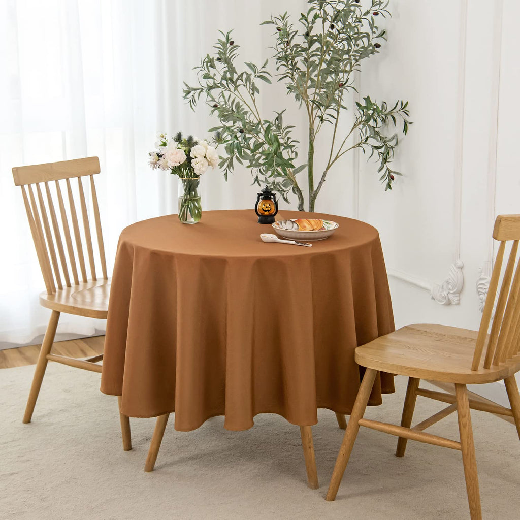 Fall Tablecloth Linen Looking Texture Stain Resistant Waterproof Anti-Shrink Spillproof Washable Soft Table Cloth