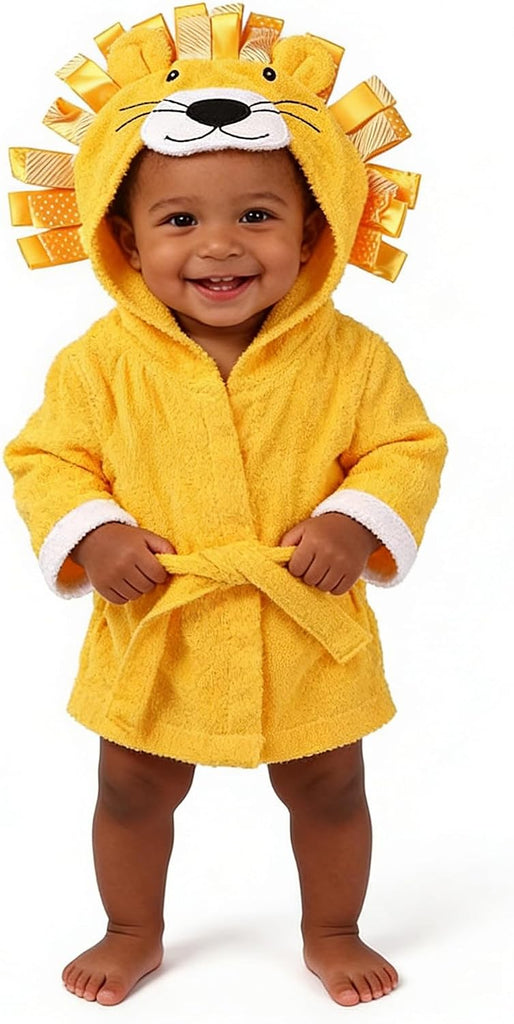 Boy Bathrobe Hooded Towels Unisex Infant Bath robe Towel For Toddle Terry Ultra Absorbent Durable Blankets