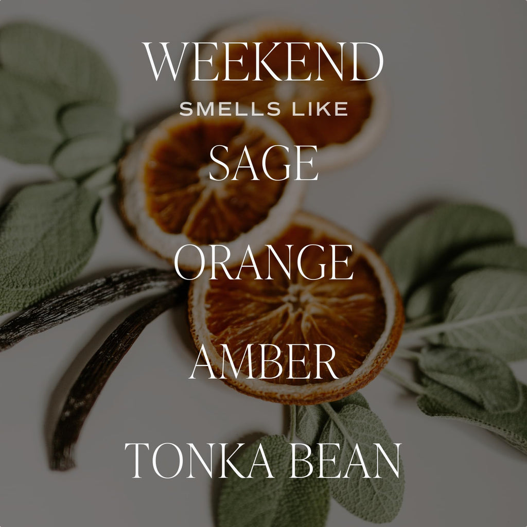 Weekend Reed Diffuser - Room Decor Aesthetic with Long-Lasting Premium Fragrance of, Sage, Lavender, Amber, Tonka