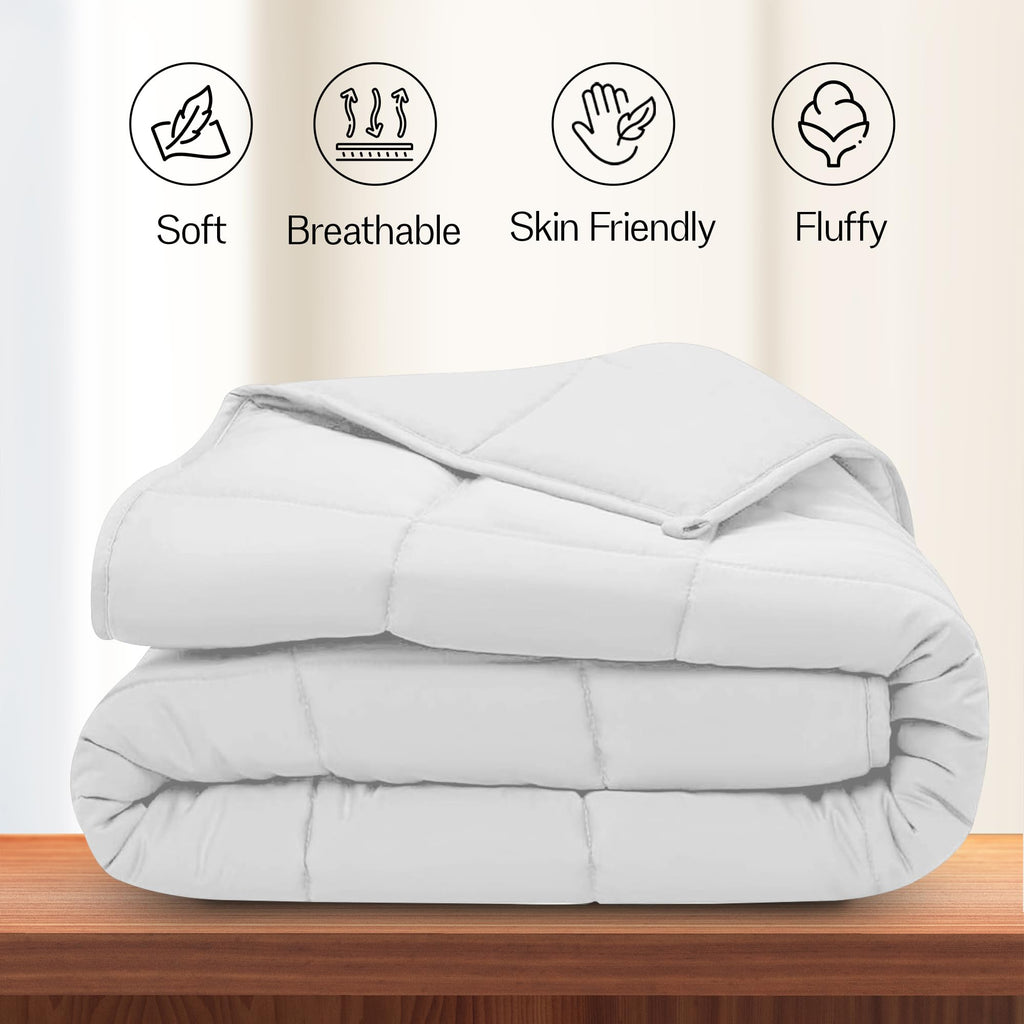 LUX Décor Twin Comforter - 92x68 Ultra-Soft Down Alternative Duvet Insert