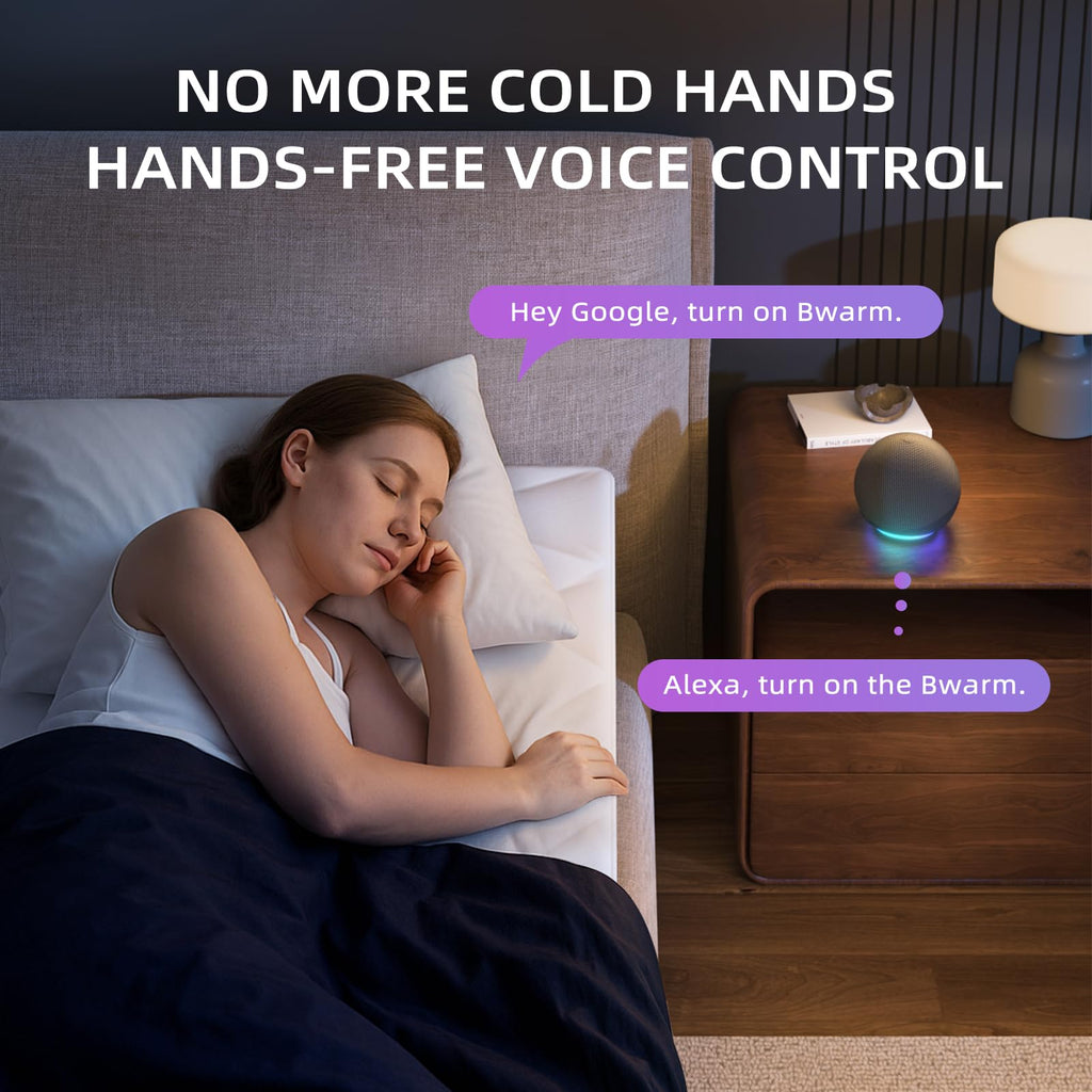WiFi Heated Mattress Pad, Bed Warmer with 9 Heat Settings, 1-12 Hours Auto Off Deep Pocket, Machine