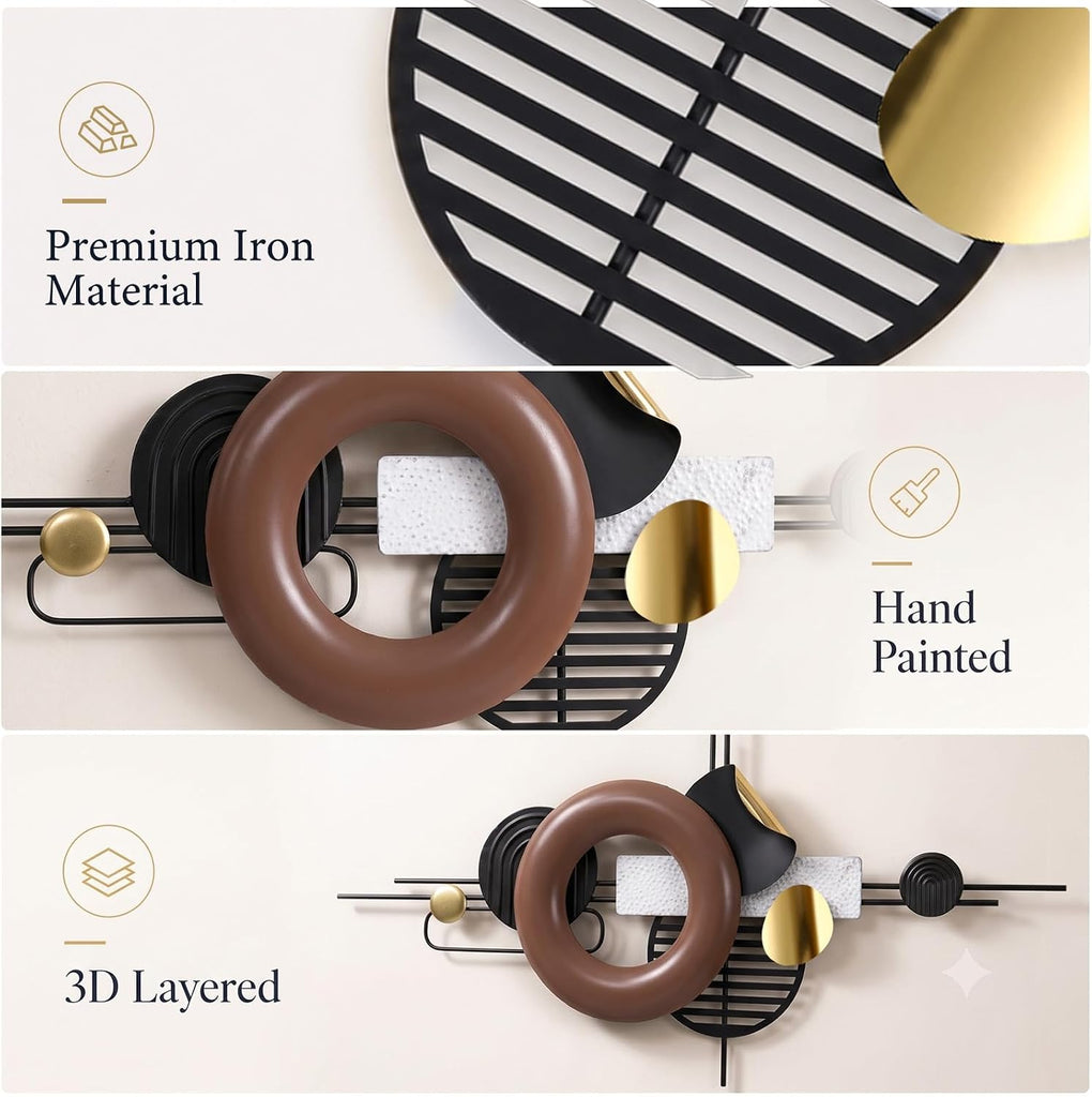 3D Large Metal Wall Art Decor Entryway 43.3"x21.7"