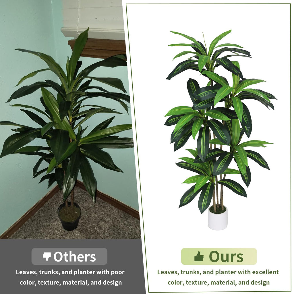 Dracaena Tree 5FT - Faux Indoor Tree with Pot