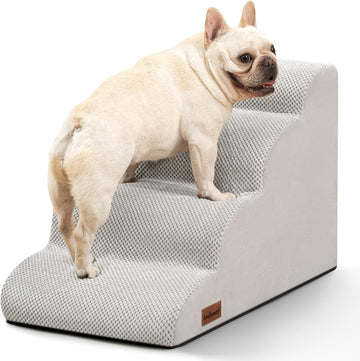 Dog Steps for Bed or Couch, 4 Step Pet Stairs for Small Dogs & Cat