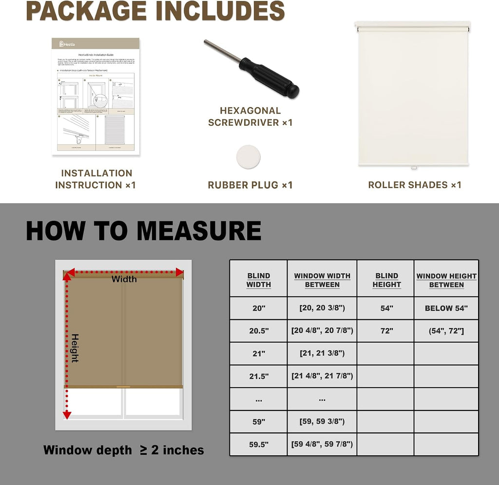 No Drill Cordless Blackout Roller Shades Screwless Waterproof Shower Window Blinds, Auto-Retraction Easy Install
