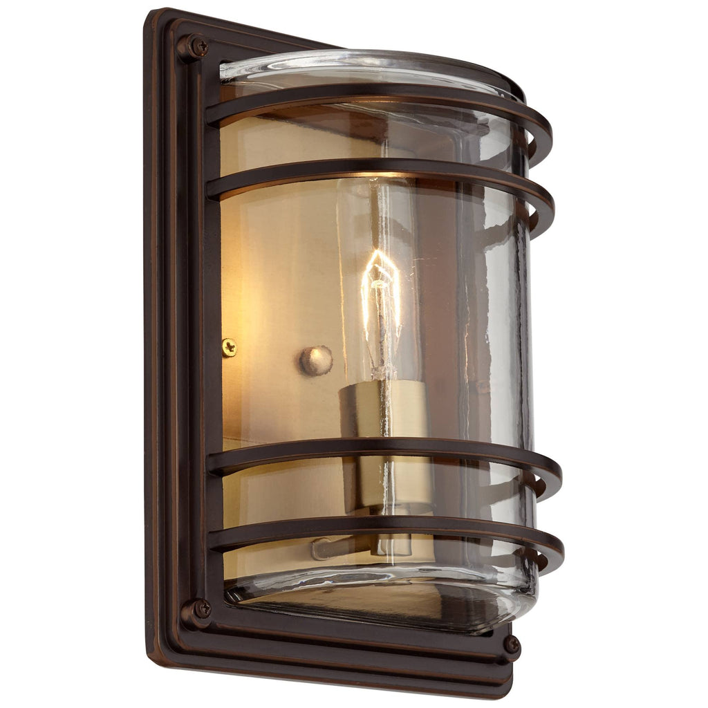 Habitat 11" High Bronze Warm Brass Modern Outdoor Wall Light Fixture