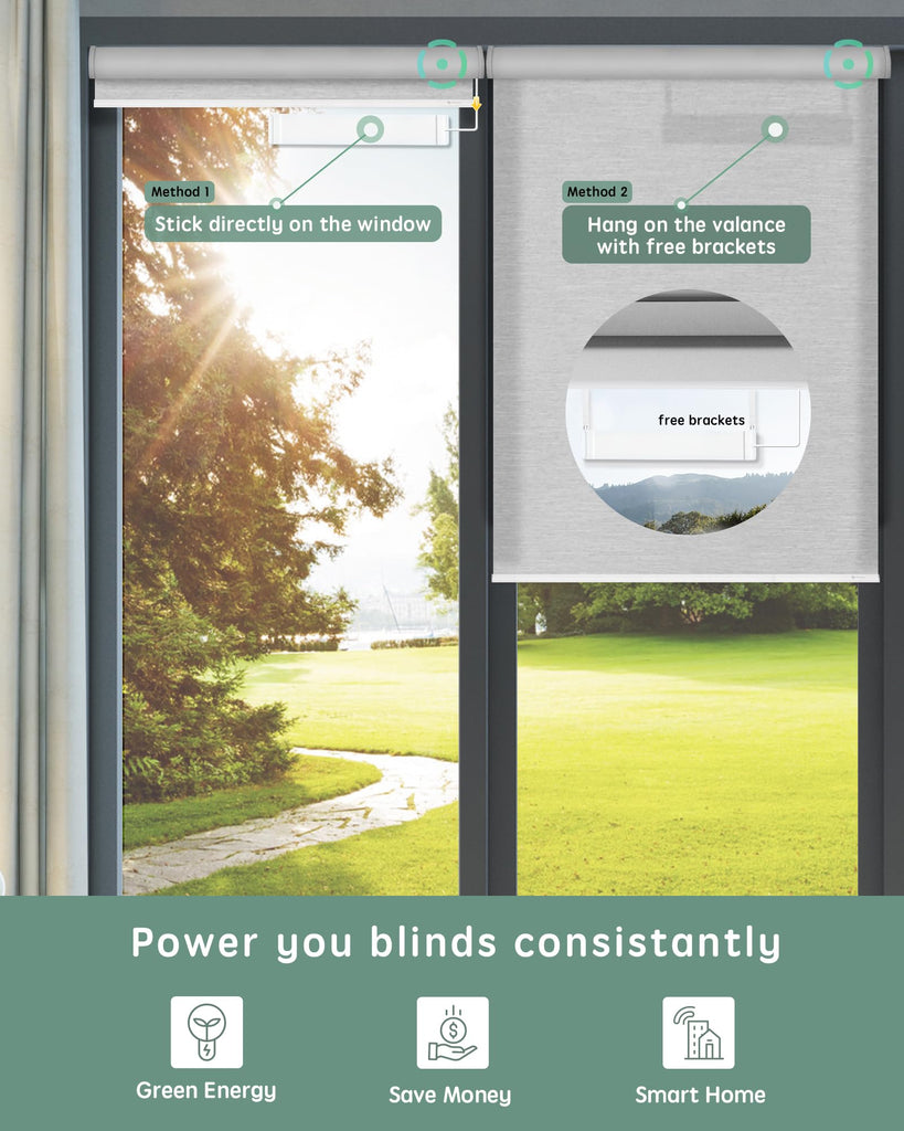 Solar Panel for Motorized Blinds and Shades, Indoor Use