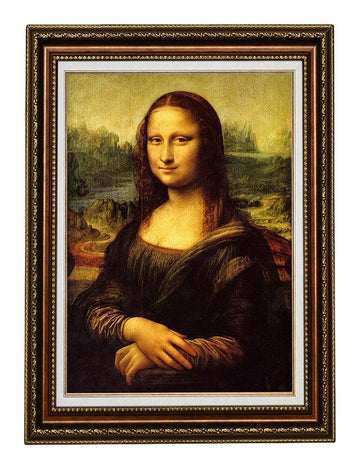 Mona Lisa by Leonardo DaVinci Oil Painting Reproduction Giclee Wall Art Canvas Prints-Framed Size:26 "x 36 "