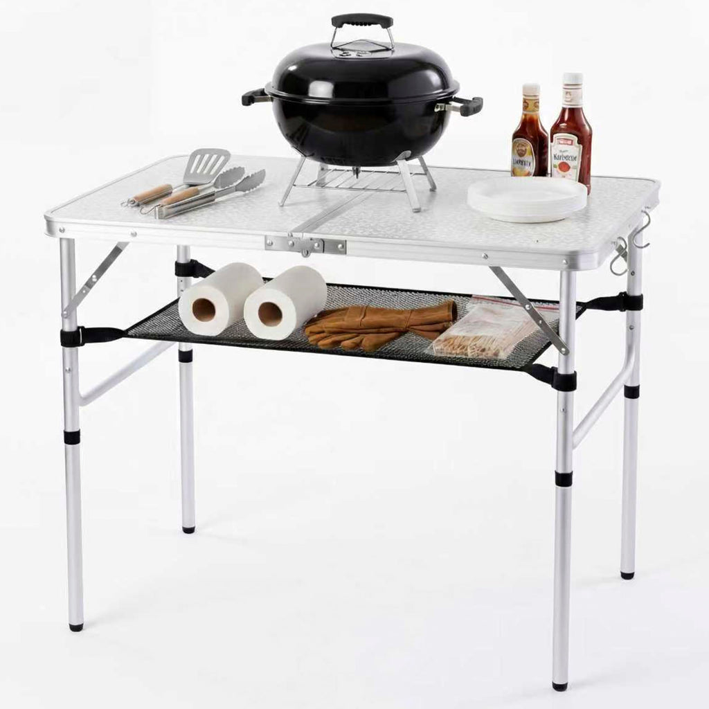 Aluminum Camp Table, 36''L x24''W Folding Table Portable