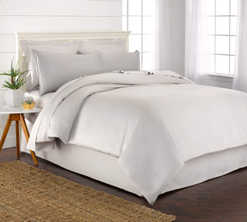 Duvet Cover by, 2 Piece Set, Genuine 100% Organic Viscose Derived from Bamboo, Luxuriously Soft and Cooling, 1