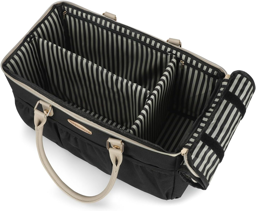 Luxe Diaper Caddy Organizer, Extra Large Collapsible Nursery Storage Tote for Baby Essentials & Travel