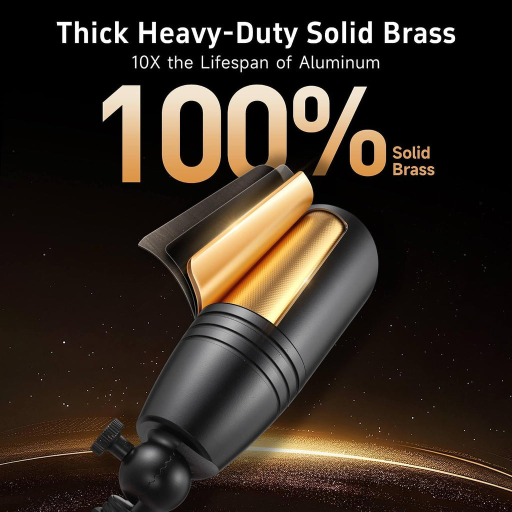 Low Voltage Spot Lights - Black Solid Brass Landscape Spotlight Wired, 12V Outdoor LED Bullet Uplights, Waterproof