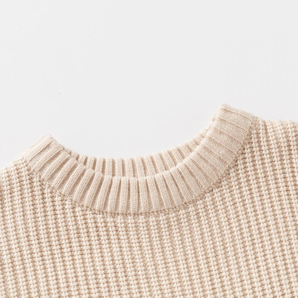 Baby Knit Sweater Toddler Boys Girls Warm Sweater Soild Pullover Round Neck Top Clothes Fall Winter Outfits