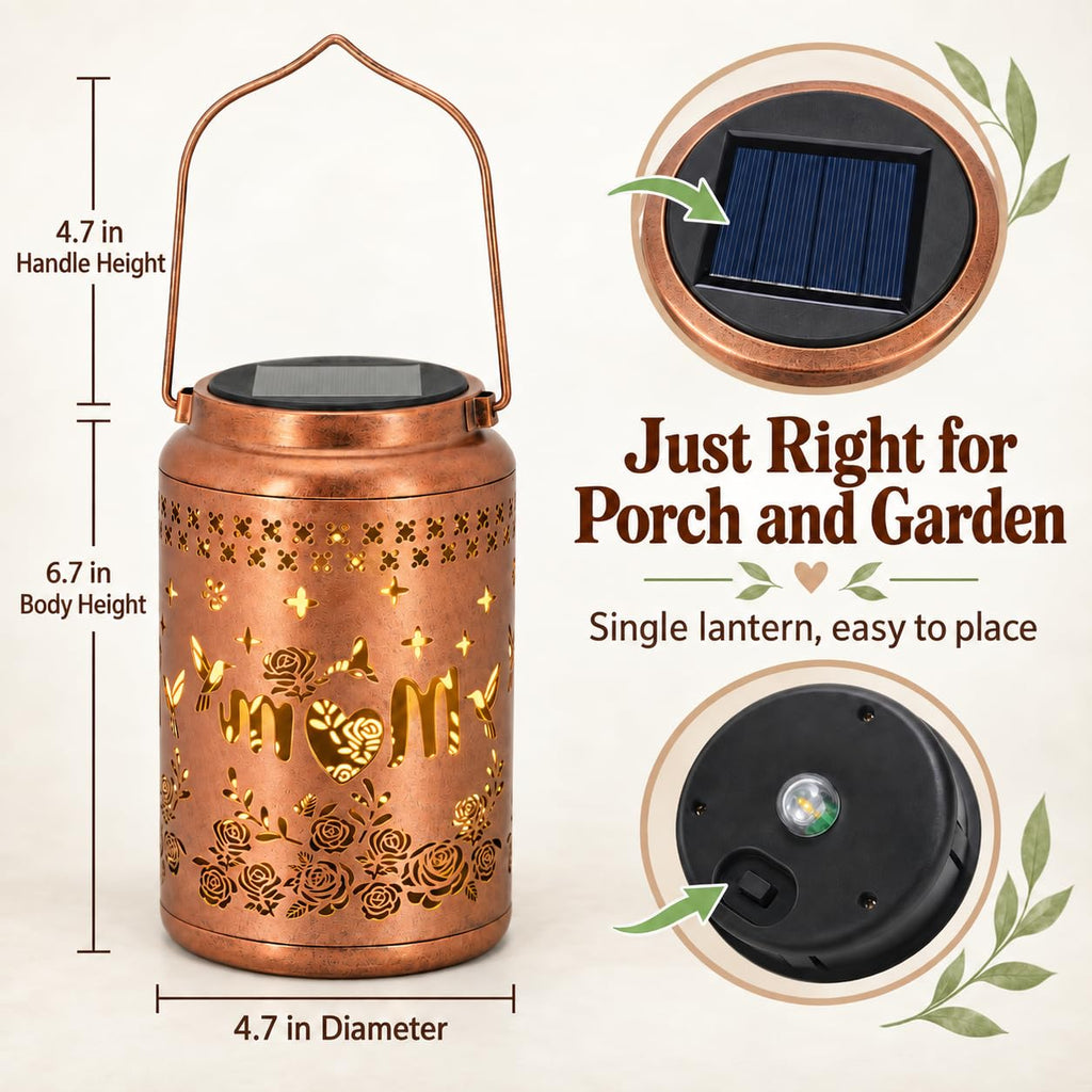 Mother Day Gifts for Mom - Solar Lanterns Outdoor Waterproof