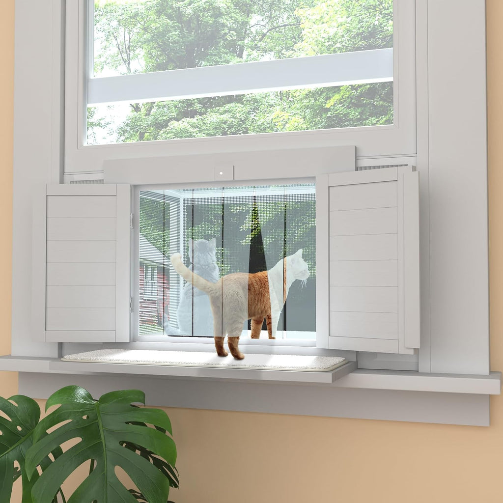 Cat Window Box, Mosquito Proof Cat Window Catio, Min Height 18"