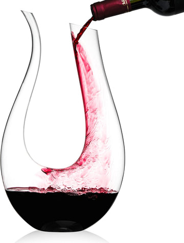 Wine Decanter Crystal Glass Red Wine Carafe Aerator U Shape