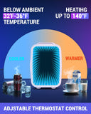 Mini Fridge, 4 Liter/6 Cans Small Refrigerator With Dimmable LED Light,AC/DC Portable Mini Cooler and Warmer, Gaming