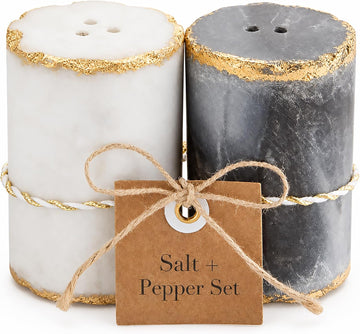 Marble Salt And Pepper Set - Set of 2