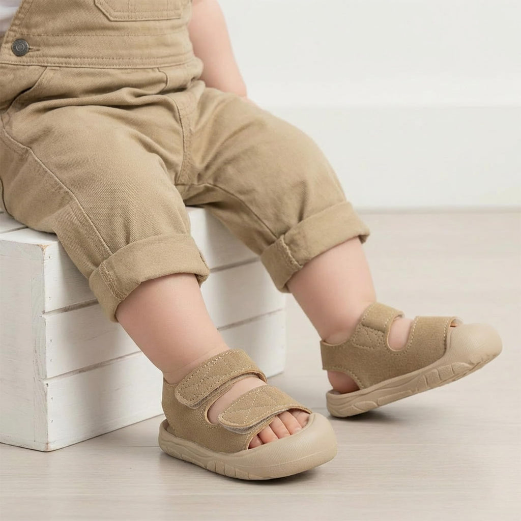 Baby Protective Toe Summer Sandals for Boys Girls Non-Slip Soft Sole Infant Toddler First Walking Shoes