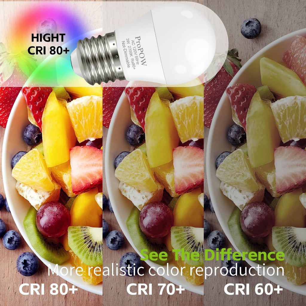 25 Watt Light Bulbs Equivalent, A15 25W LED Light Bulb 2700K Soft White E26 3W Type a Low Wattage Light Bulbs (12