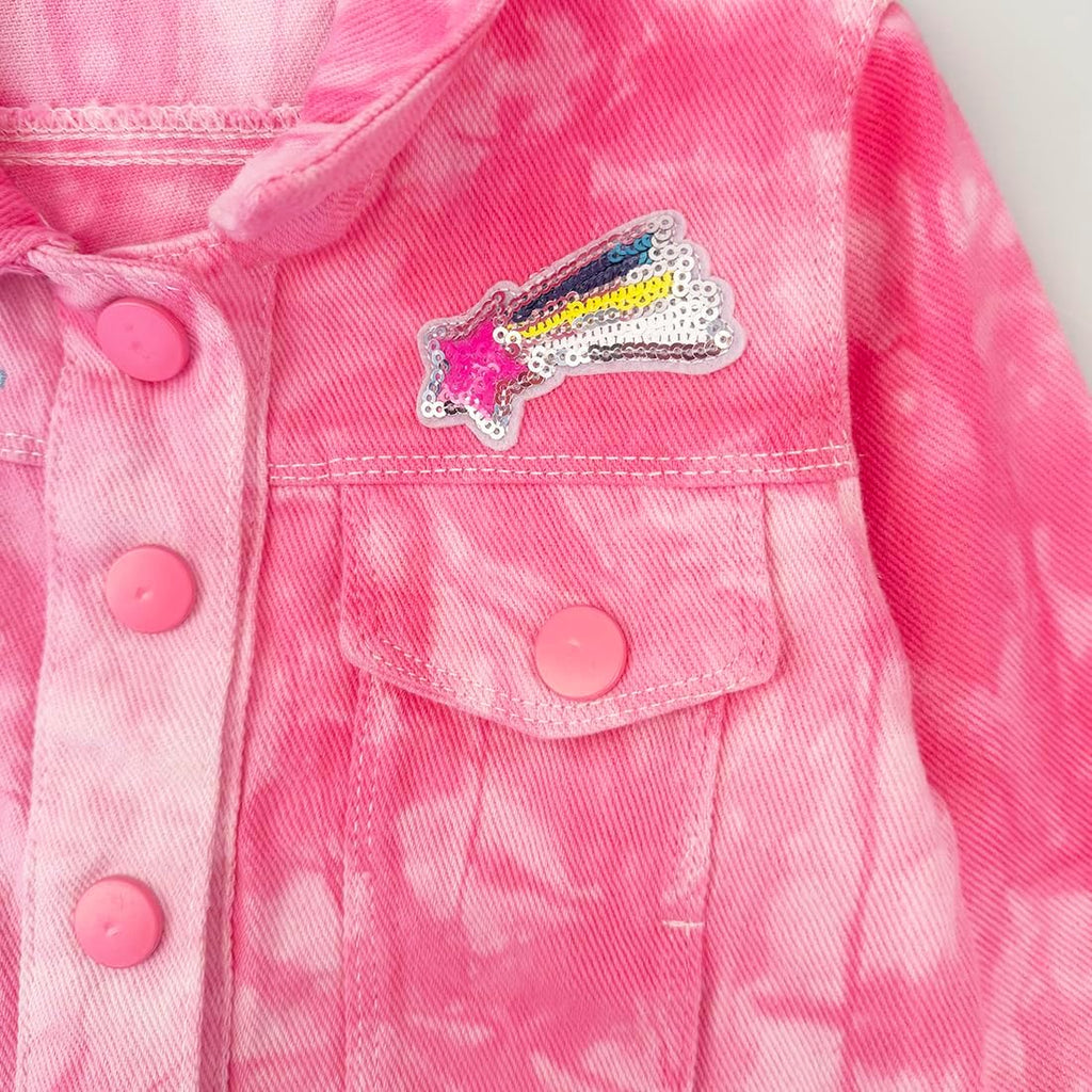 Spring Autumn Little Big Girl Denim Jacket Coat