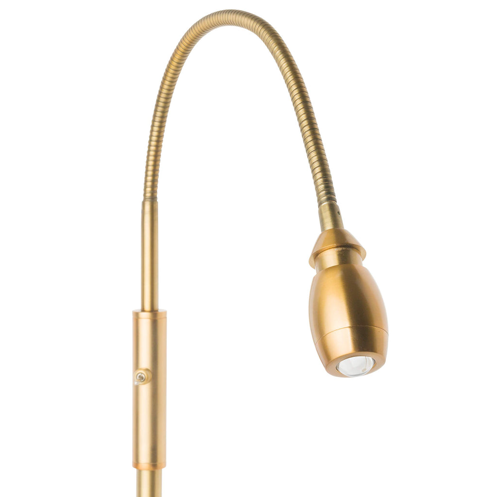 Patented Focus Adjustable LED Beam Floor Lamp with Gooseneck for Reading, Crafting or Hobby