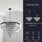 24 Lights Empress Crystal Chandelier Lighting Modern Contemporary Chandeliers Pendant Ceiling Lamp Lights Fixture 7-Tier for Dining Room Living Room Hotel Showroom W39.4 A107-B07CWL4HRD